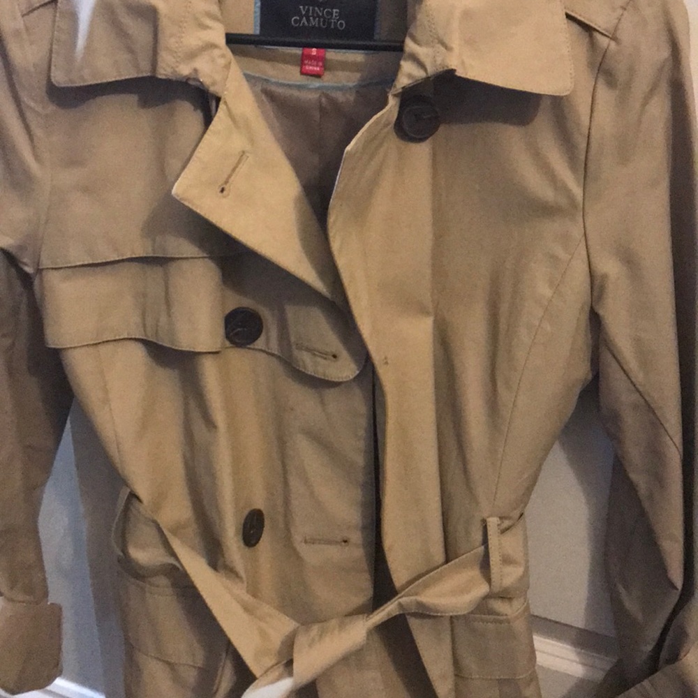 Vince Camuto khaki trench coat/ rain coat